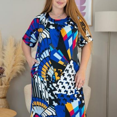 Платье Vehuiah (2XL-6XL) 808332 blue (лето) Vehuiah 808332 blue