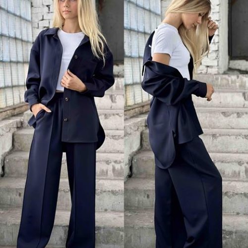 Костюм Karolina (32-42) KR202 navy (деми) Karolina KR202 navy