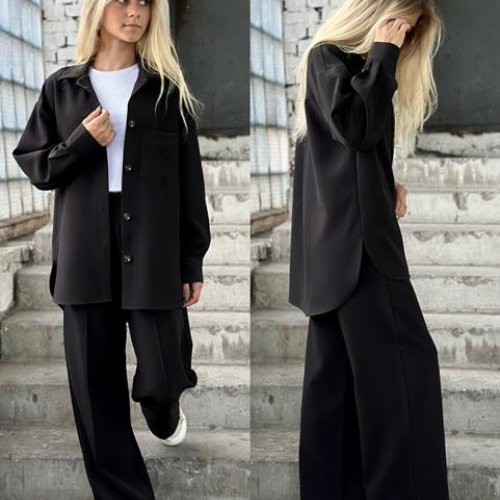 Костюм Karolina (32-42) KR203 black (деми) Karolina KR203 black