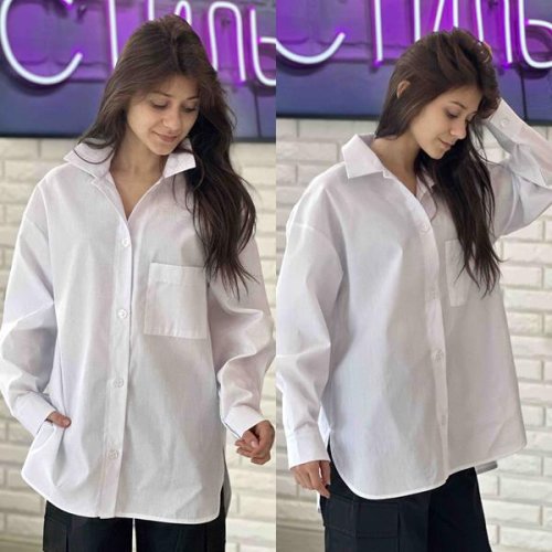 Рубашка Karolina (34-42) KR212 white (деми) Karolina KR212 white