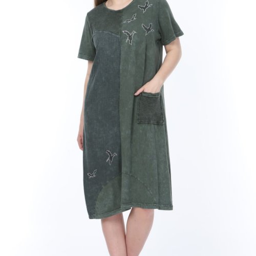 Платье Alberk (56-62) 6004 khaki (лето) Alberk 6004 khaki