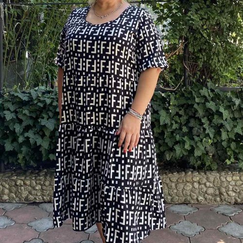 Платье BAT (52-56) 366 black (лето) BAT 366 black