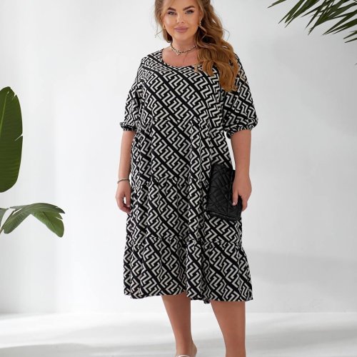 Платье BAT (52-56) 366-1 black (лето) BAT 366-1 black