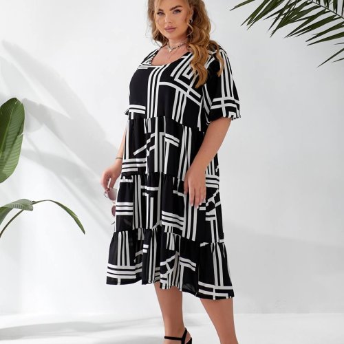 Платье BAT (52-56) 366-2 black (лето) BAT 366-2 black