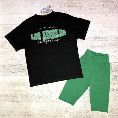 Костюм LiMa kids (134-158) 2314 black-green (лето) LiMa kids 2314 black-green