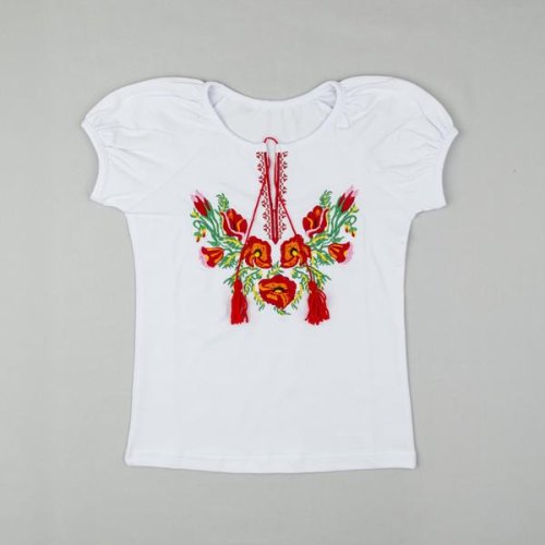 Вышиванка Webi (128-140) 15-12-6 white (лето) Webi 15-12-6 white