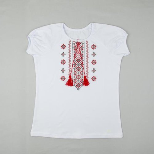 Вышиванка Webi (128-140) 15-12-8 white (лето) Webi 15-12-8 white