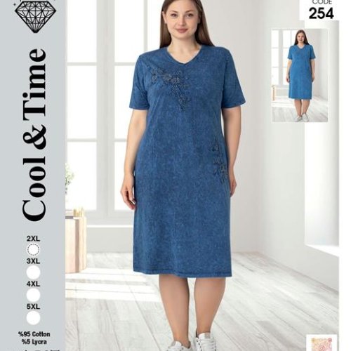 Платье Alberk (2XL-5XL) 254 navy (лето) Alberk 254 navy