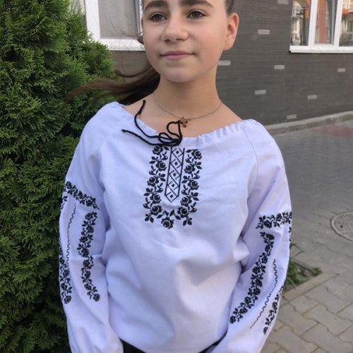 Вышиванка Moda school (128-146) M14 white (деми) Moda school M14 white