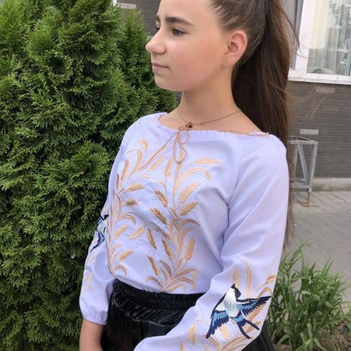 Вышиванка Moda school (140-150) M4 white (деми) Moda school M4 white