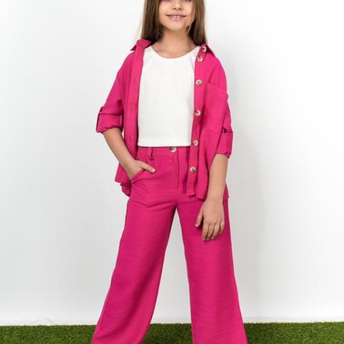 Костюм Moda school (122-152) 8503 fuchsia (лето) Moda school 8503 fuchsia