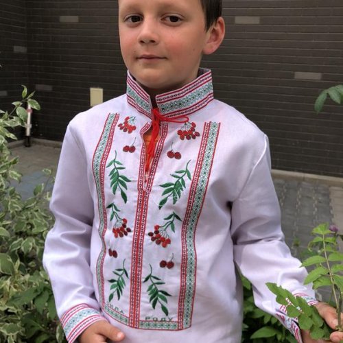 Вышиванка Moda school (128-146) M8 white (деми) Moda school M8 white