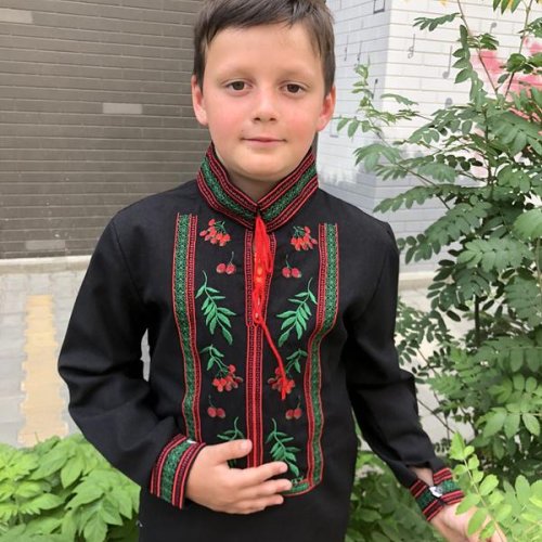 Вышиванка Moda school (128-146) M9 black (деми) Moda school M9 black