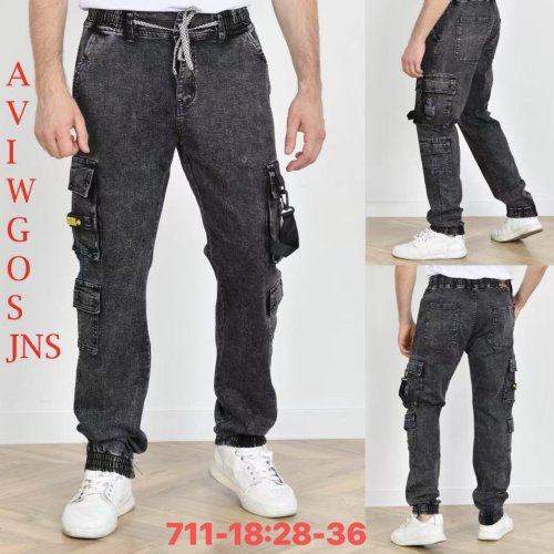 Джинсы God Baron (28-36) 711-18 black (деми) God Baron 711-18 black