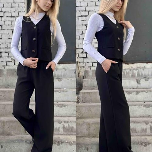 Костюм Karolina (32-42) KR268 black (деми) Karolina KR268 black