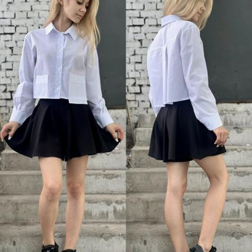 Рубашка Karolina (32-42) KR274 white (деми) Karolina KR274 white