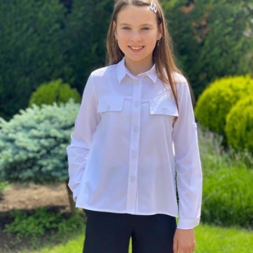 Рубашка Karolina (32-40) KR284 white (деми) Karolina KR284 white