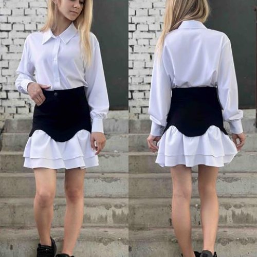 Рубашка Karolina (32-40) KR270 white (деми) Karolina KR270 white