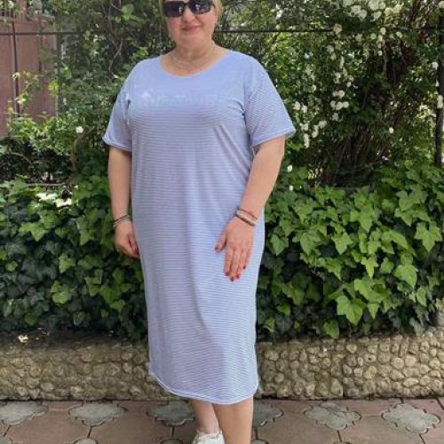 Платье BAT (46-56) 12-1 l.blue (лето) BAT 12-1 l.blue