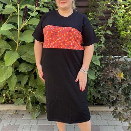 Платье BAT (42-56) 731 black-orange (лето) BAT 731 black-orange