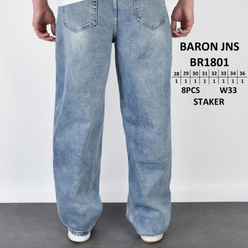 Джинсы God Baron (28-36) BR1801 l.blue (деми) God Baron BR1801 l.blue