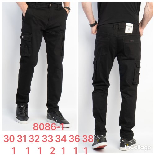 Джинсы God Baron (30-38) 8086-1 black (деми) God Baron 8086-1 black