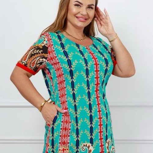 Халат Vehuiah (L-3XL) 17240 green (лето) Vehuiah 17240 green