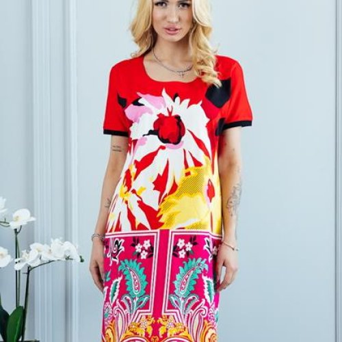 Платье Vehuiah (M-2XL) 172782 red (лето) Vehuiah 172782 red