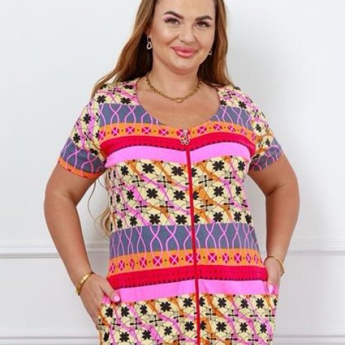 Халат Vehuiah (L-3XL) 17304 beige (лето) Vehuiah 17304 beige