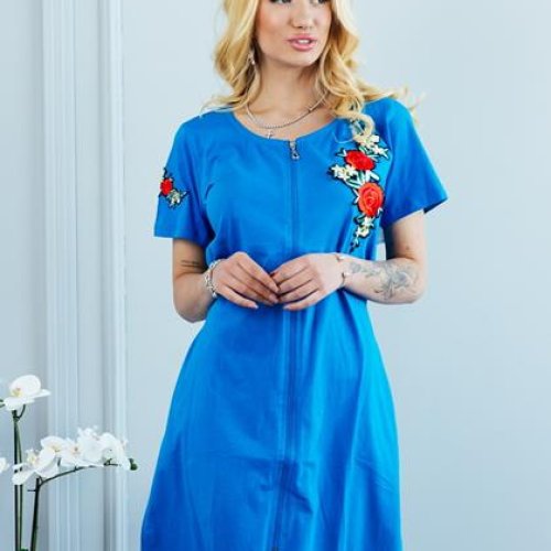 Халат Vehuiah (S-XL) 187061 l.blue (лето) Vehuiah 187061 l.blue