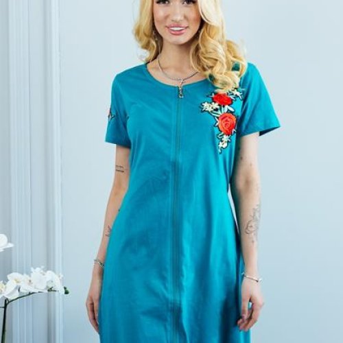 Халат Vehuiah (S-XL) 187065 l.blue (лето) Vehuiah 187065 l.blue