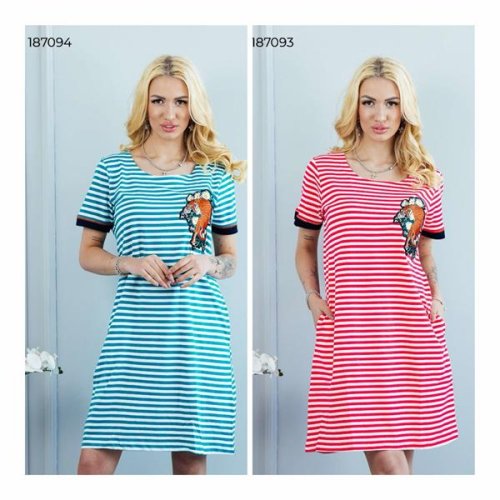 Платье Vehuiah (S-XL) 187094 blue (лето) Vehuiah 187094 blue