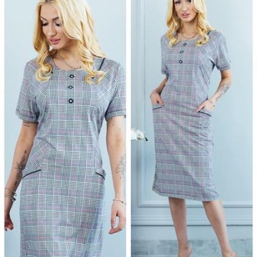 Платье Vehuiah (M-2XL) 21108 grey (лето) Vehuiah 21108 grey