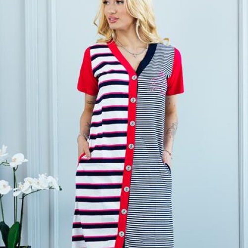 Халат Vehuiah (M-XL) 613409 red (лето) Vehuiah 613409 red