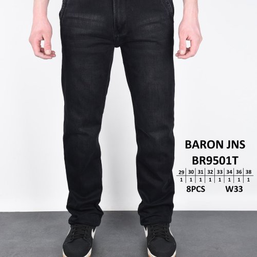 Джинсы God Baron (29-38) BR9501T black (деми) God Baron BR9501T black