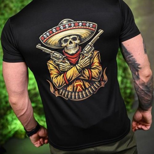 Футболка Madoka (M-3XL) 989 black (лето) Madoka 989 black