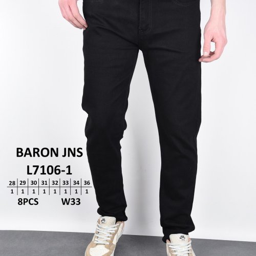 Джинсы God Baron (29-38) L7106-1 black (деми) God Baron L7106-1 black