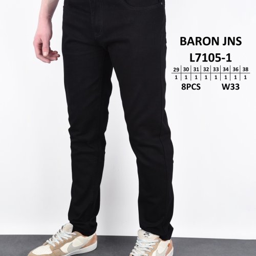 Джинсы God Baron (29-38) L7105-1 black (деми) God Baron L7105-1 black