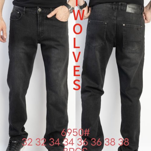 Джинсы God Baron (32-38) 6950 black (деми) God Baron 6950 black