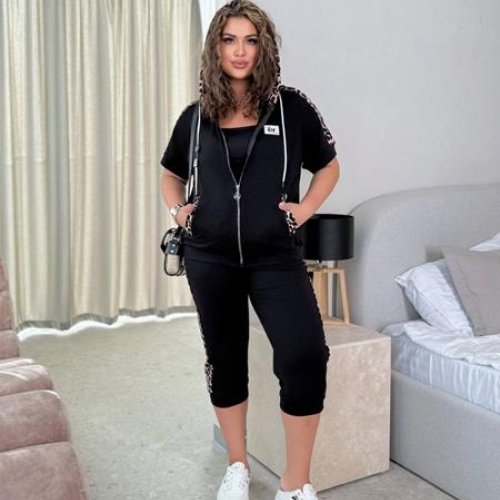 Костюм Seven Zikina (48-62) 922 black-beige (лето) Seven Zikina 922 black-beige