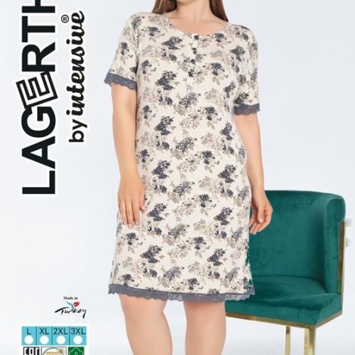 Ночнушка Cotpark (L-3XL) 1155 beige (лето) Cotpark 1155 beige