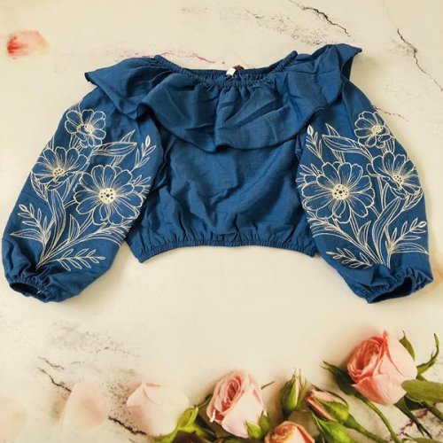 Блузка Moda school (122-140) M75 blue (деми) Moda school M75 blue