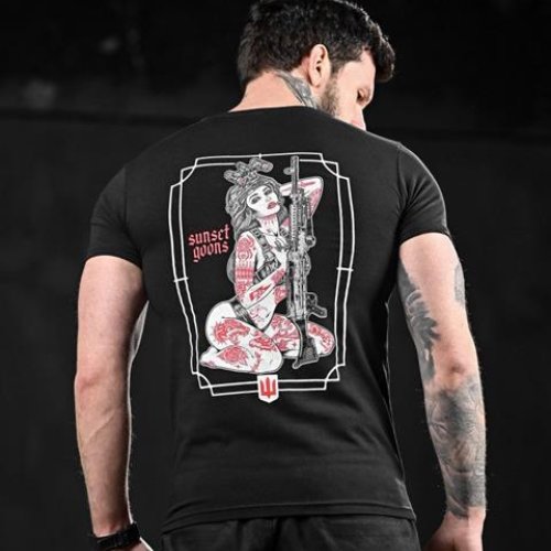 Футболка Madoka (S-2XL) 1106 black (лето) Madoka 1106 black