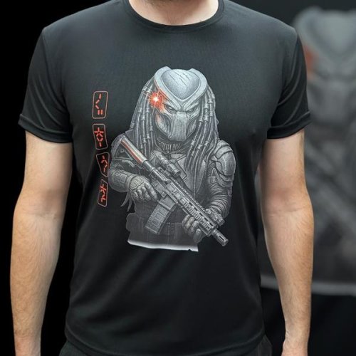 Футболка Madoka (M-3XL) 1135 black (деми) Madoka 1135 black