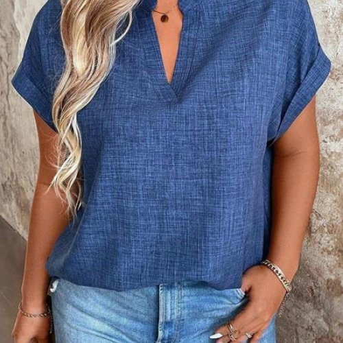 Блузка Modnulya (42-56) 031 blue (лето) Modnulya 031 blue