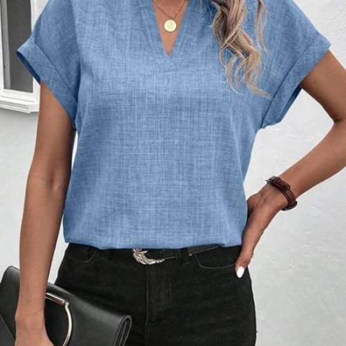 Блузка Modnulya (42-56) 031 l.blue (лето) Modnulya 031 l.blue