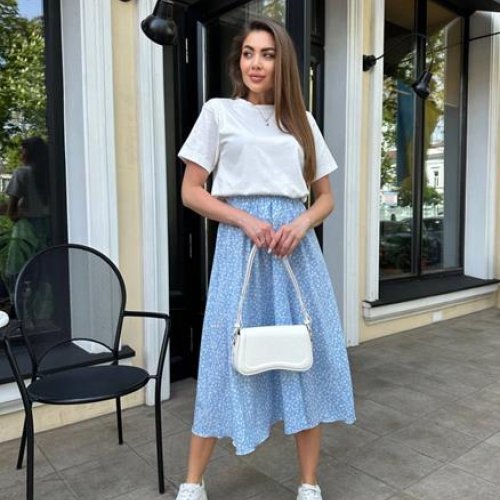 Юбка Sofi Cor (42-50) 6026 l.blue (лето) Sofi Cor 6026 l.blue