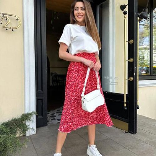 Юбка Sofi Cor (42-50) 6026 red (лето) Sofi Cor 6026 red