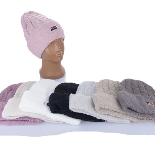 Шапка КОРОЛЕВА (one size) 9-18 ангора mix (зима) КОРОЛЕВА 9-18 ангора mix
