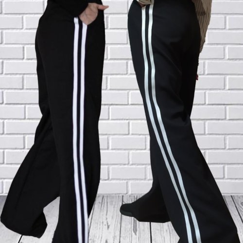 Штаны спорт H&S (36-42) 132 black (деми) H&S 132 black